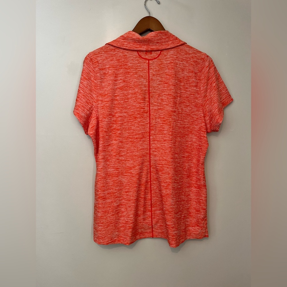 NWT Under Armour Ladies Orange Fitted Short Sleeve Shirt - Large - Picture 2 of 9